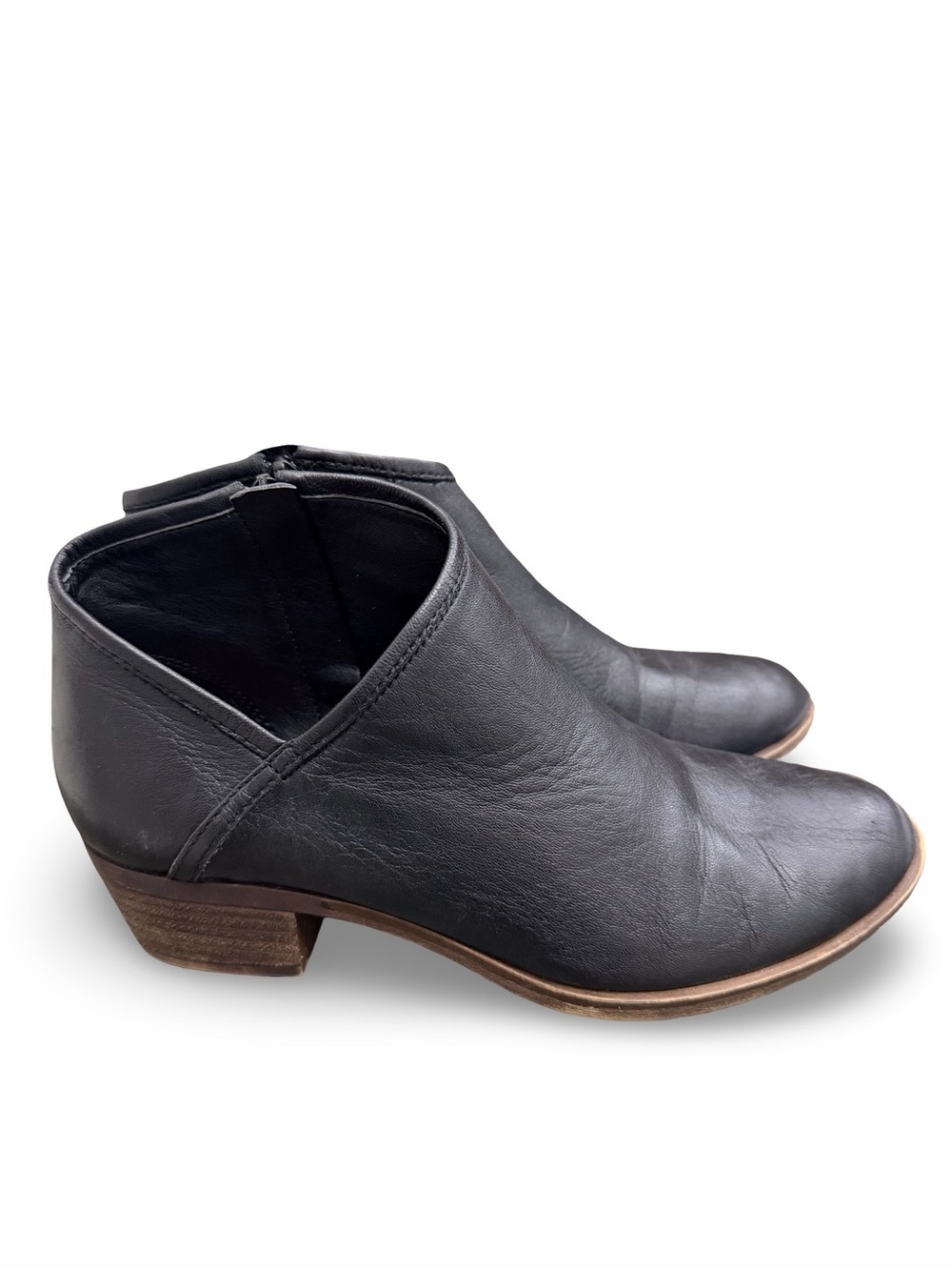 Lucky Brand Black Leather Brekke Booties Size 8